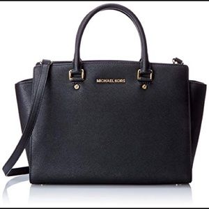 MICHAEL Michael Kors Large Selma Satchel - Black